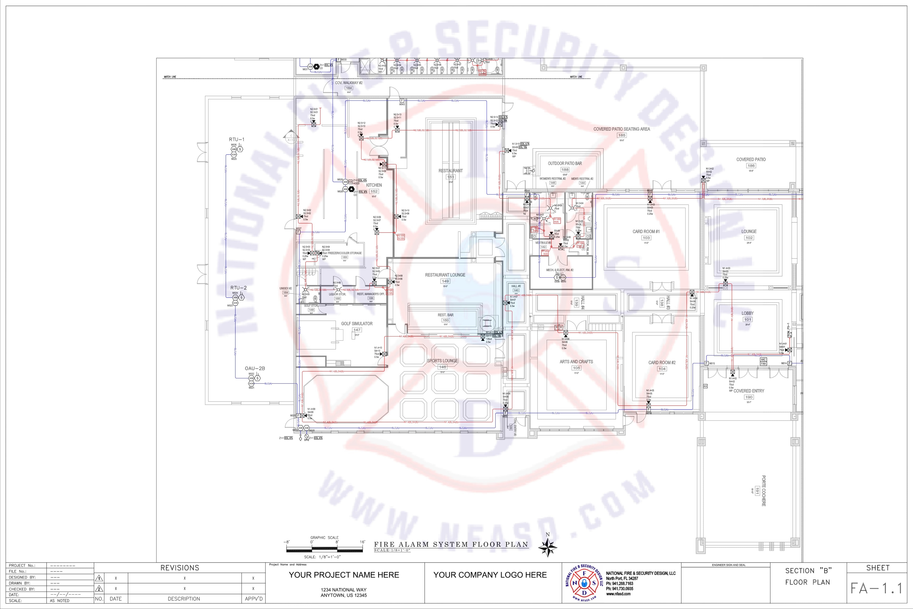 FA-1.1 — Floor Plan Section "B"