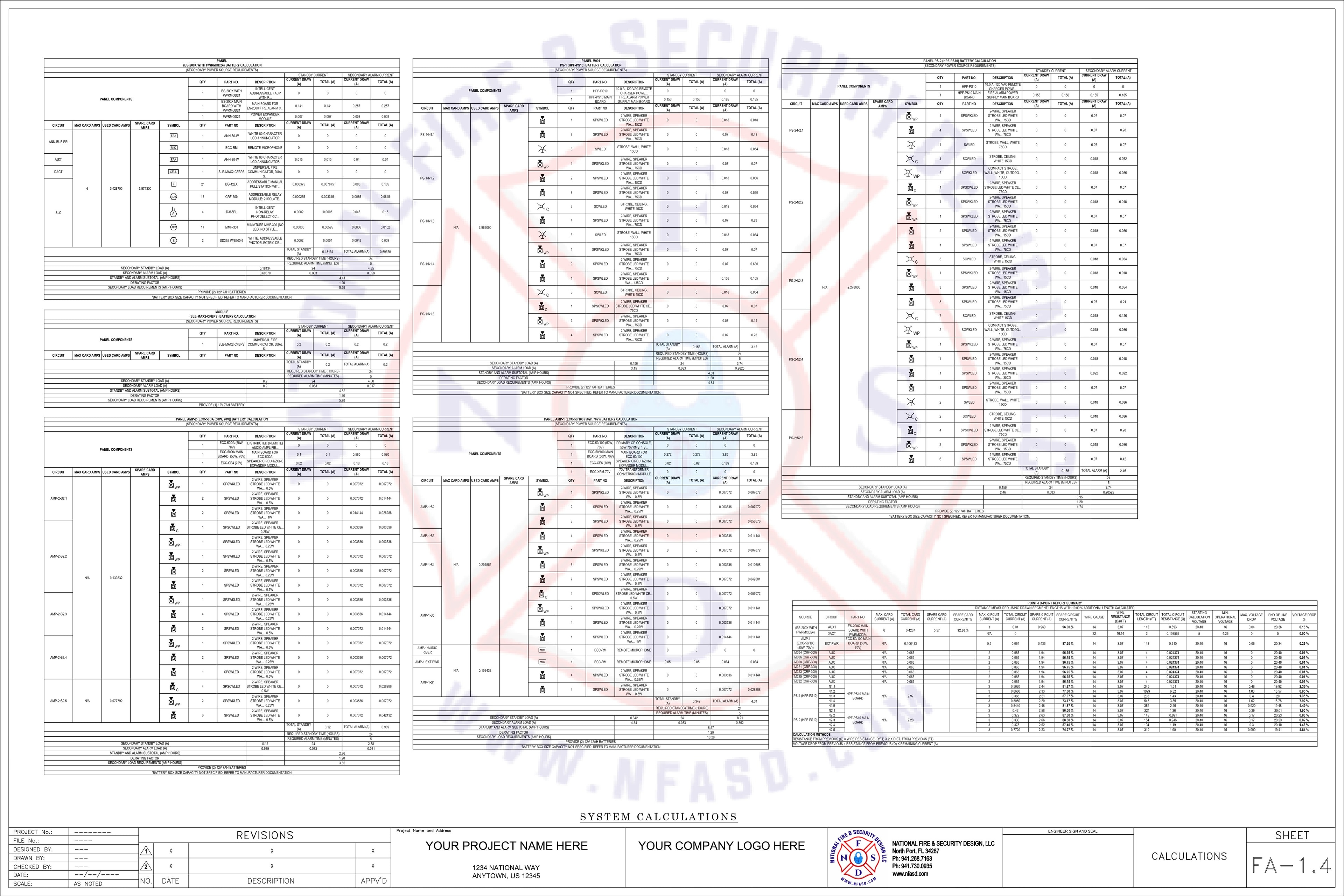 FA-1.4 — System Calculations