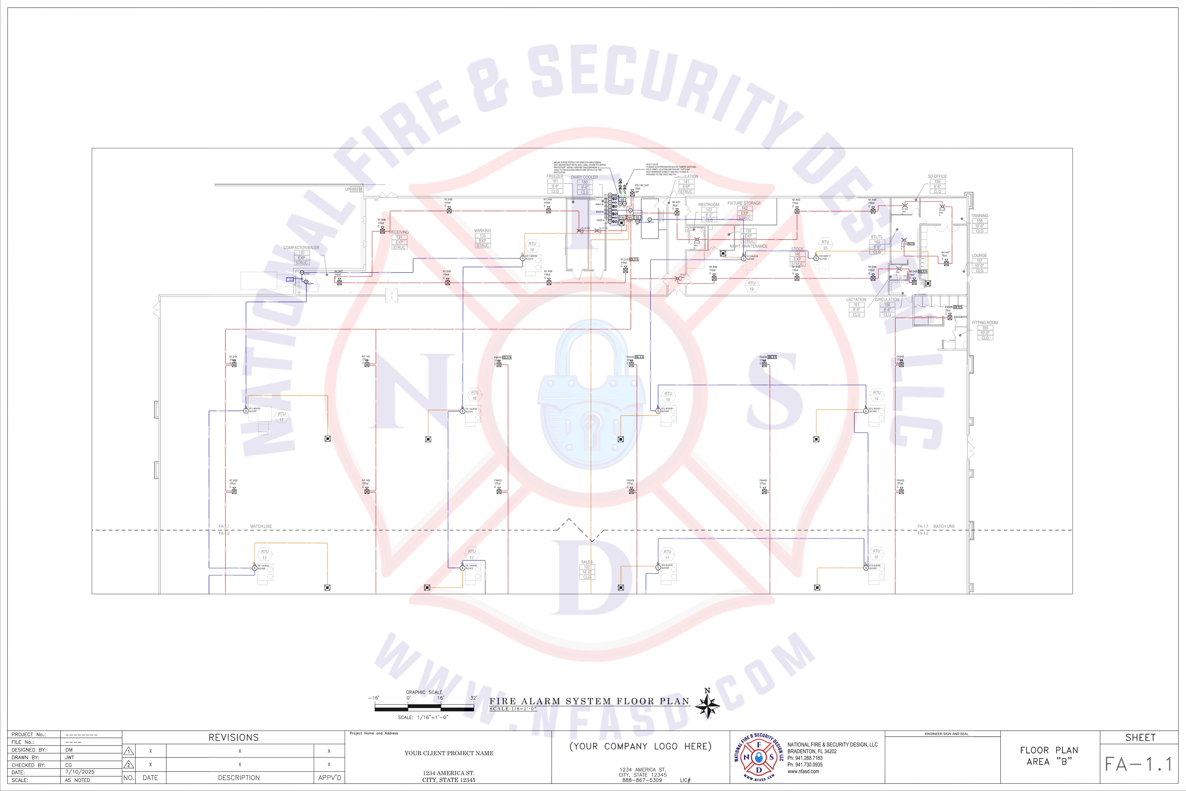 FA-1.1 — Floor Plan Area "B"