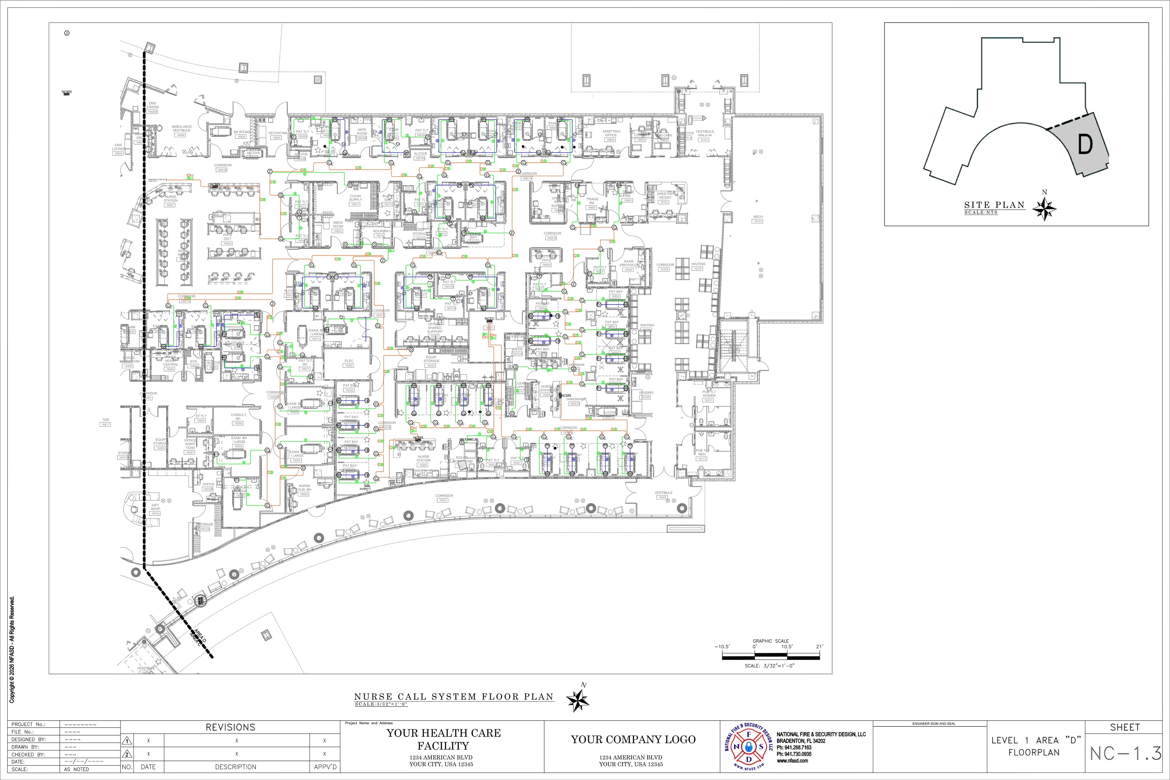 NC-1.3 — Level 1 Area "D" Floor Plan