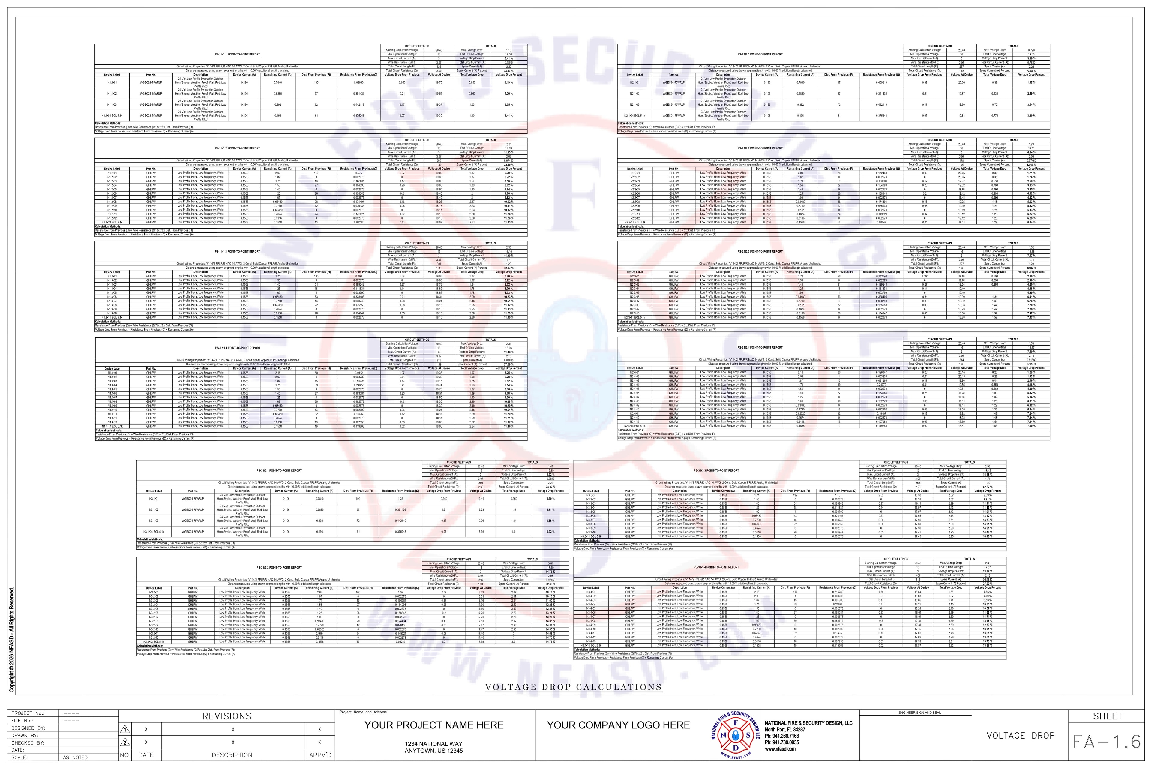 FA-1.6 — Voltage Drop Calculations