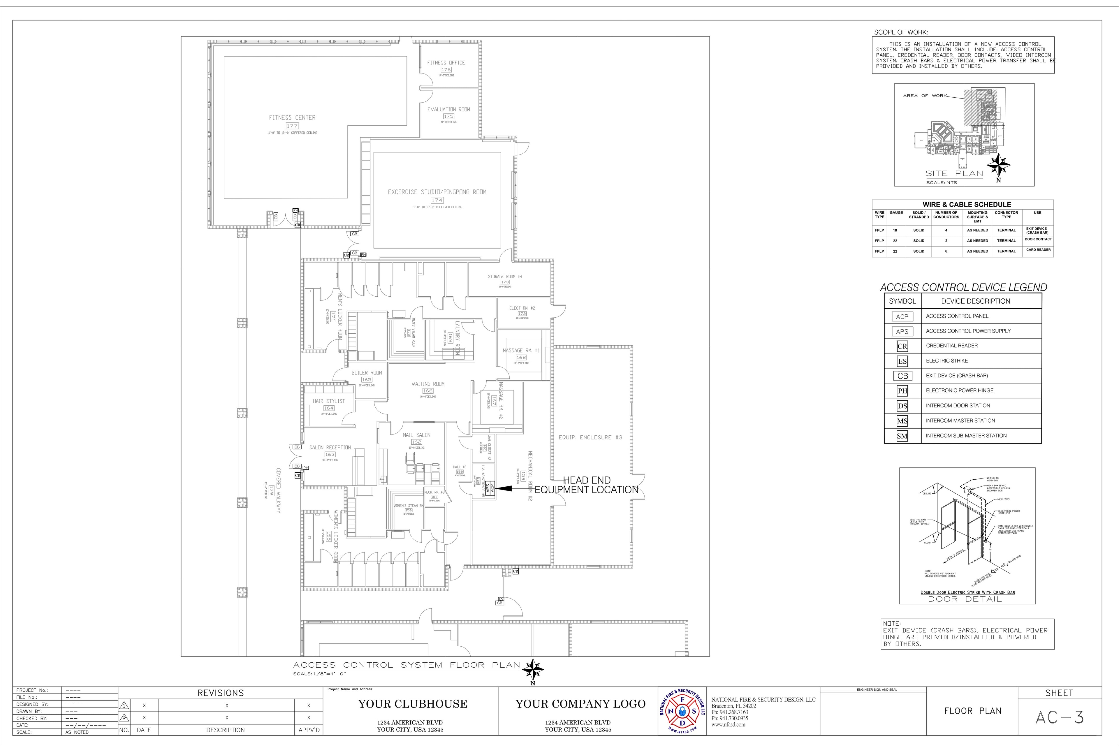 AC-3 — Floor Plan (Fitness & Salon Area)