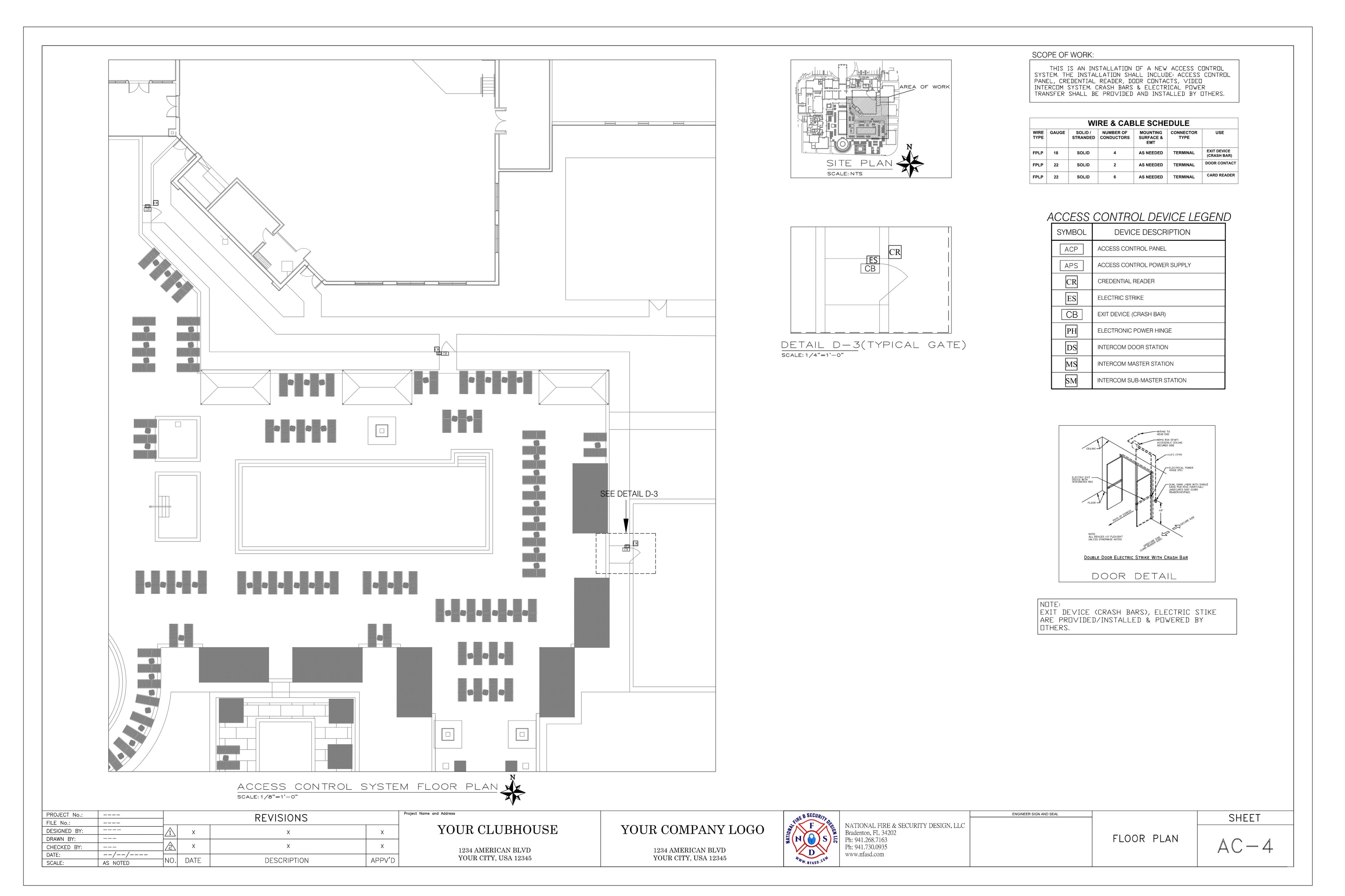 AC-4 — Site Plan & Exterior Gate Detail